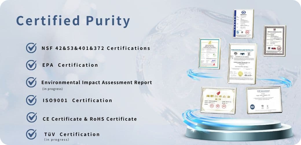 Refrigerator Water Filter Certifications